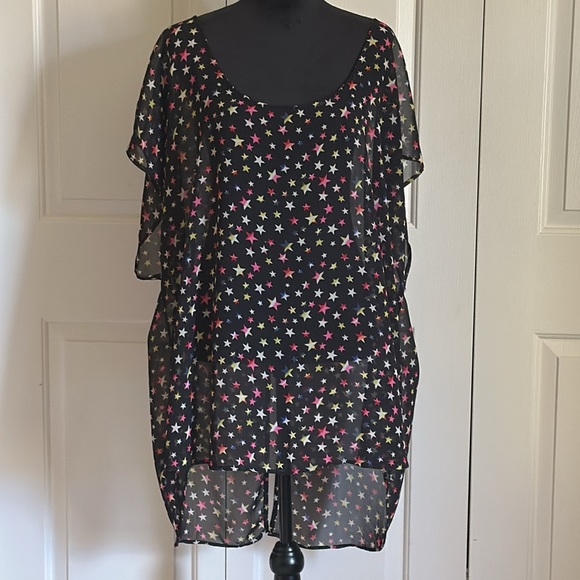 torrid Dresses & Skirts - 💖New list TORRID plus size black coverup with colorful stars